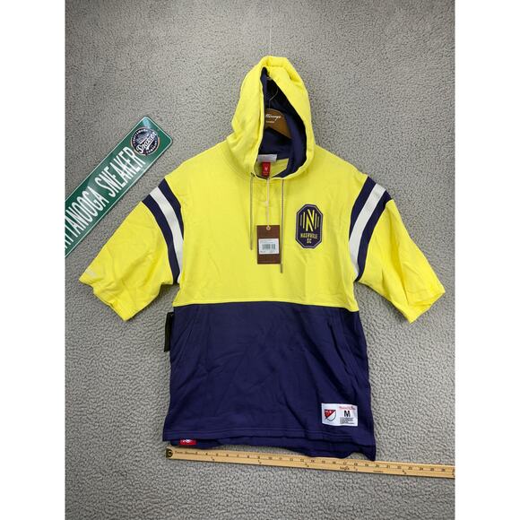 Mitchell & Ness x Nashville Soccer Club SC Short Sleeve Hoodie Mens Medium NEW M - Picture 1 of 8
